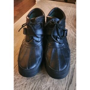 Polo Ralph Lauren Black Leather Dover III Duck Boots Men's Size 14D Shoes Polo